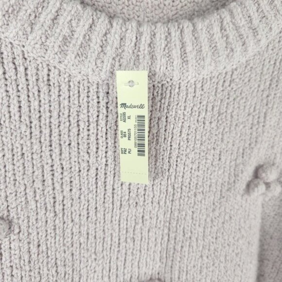 NWT MADEWELL Dotted Bobble Pullover Knit Sweater Pale Lilac Style AG595 Sz XL - Picture 6 of 12